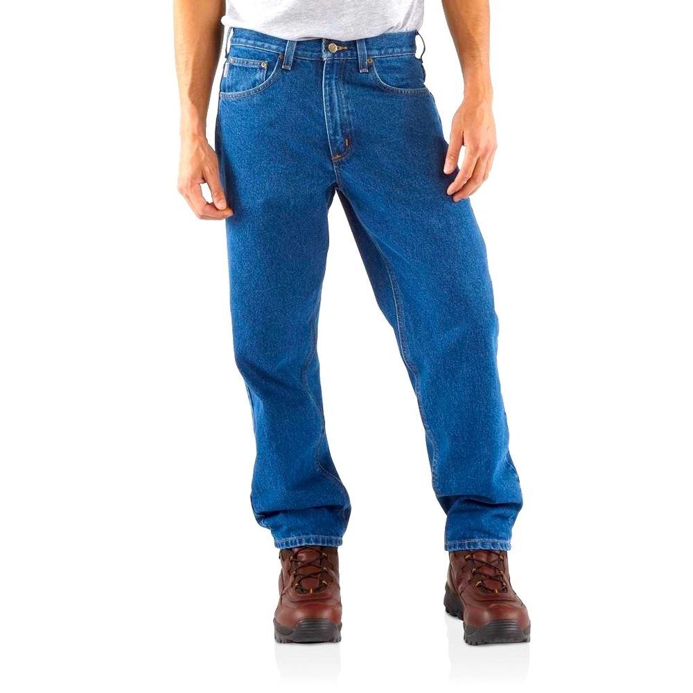 Carhartt relaxed fit denim jeans size 38 waist hemmed to 28" length